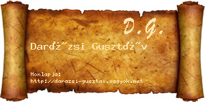 Darázsi Gusztáv névjegykártya