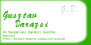 gusztav darazsi business card